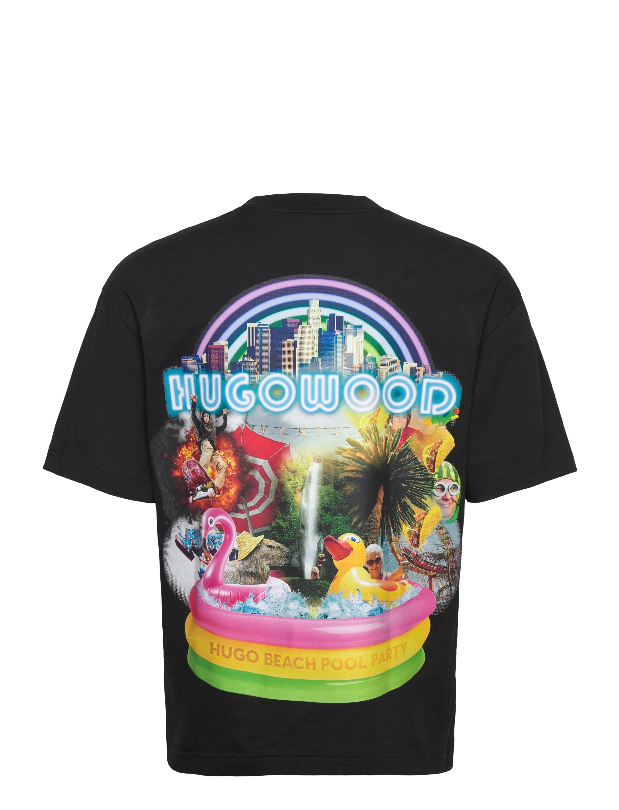 HUGO - Duwood - kortærmede t-shirts - black - 1