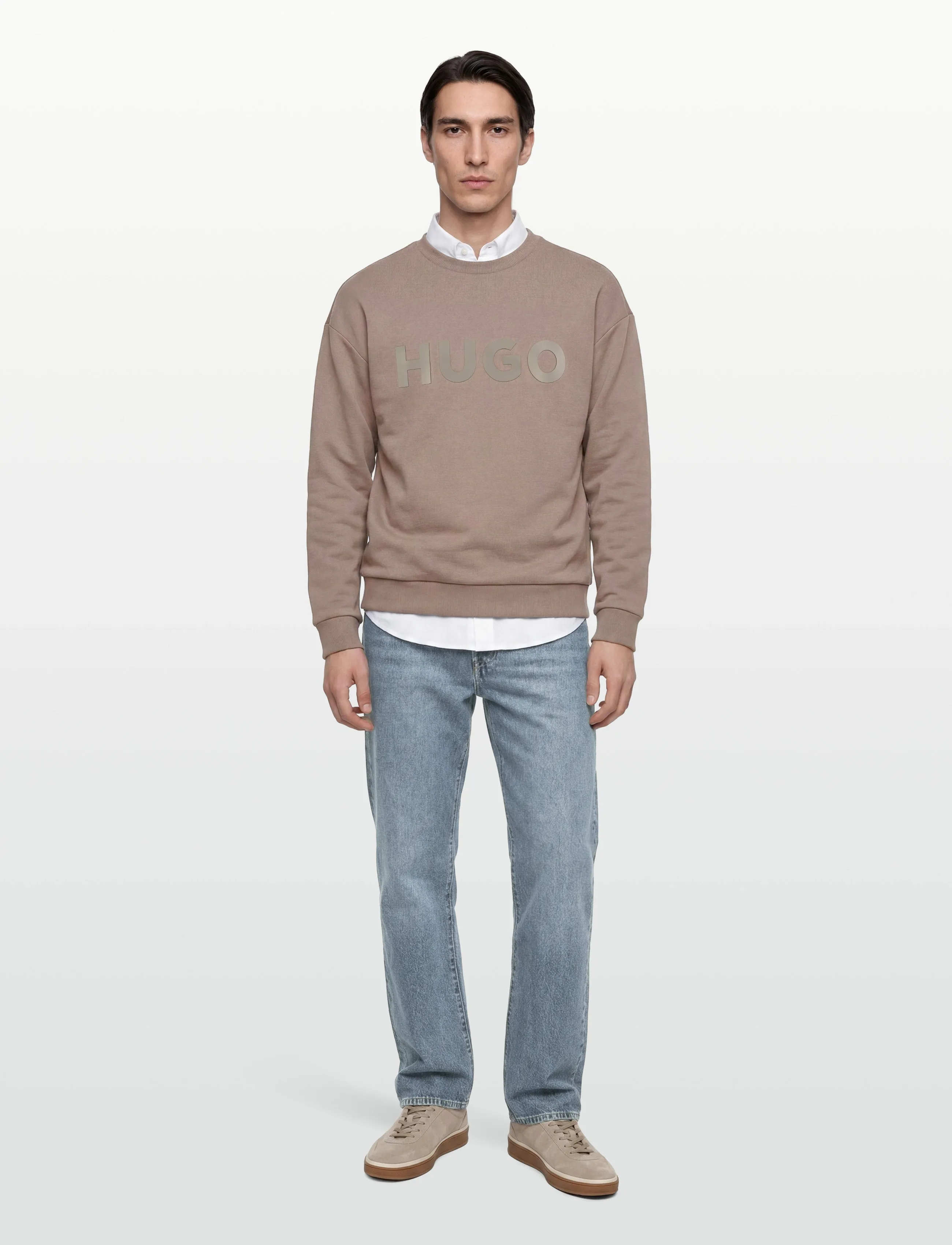 HUGO Dinex - Sweatshirts - LIGHT/PASTEL BROWN / beige