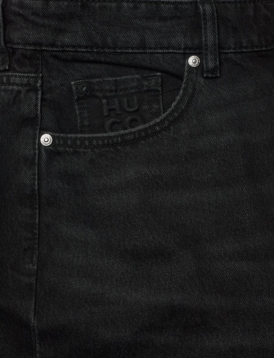 HUGO - Gelita - lühikesed teksapüksid - black - 2