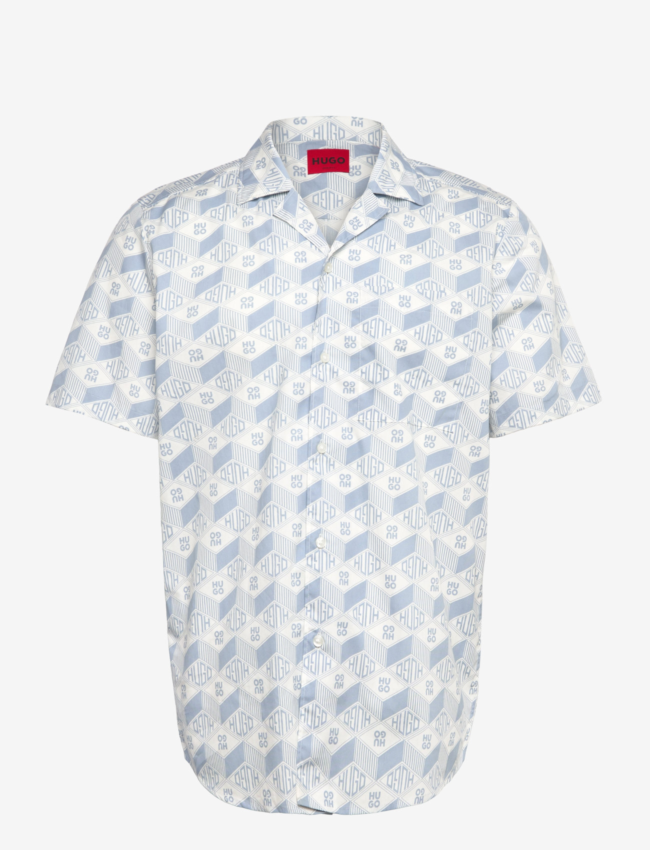 HUGO - Ellino - short-sleeved shirts - open blue - 0