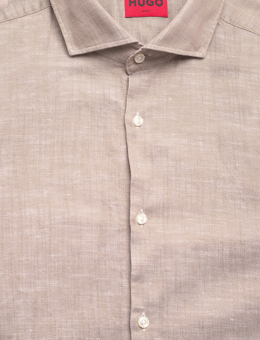 HUGO - Kason - hørskjorter - medium brown - 2