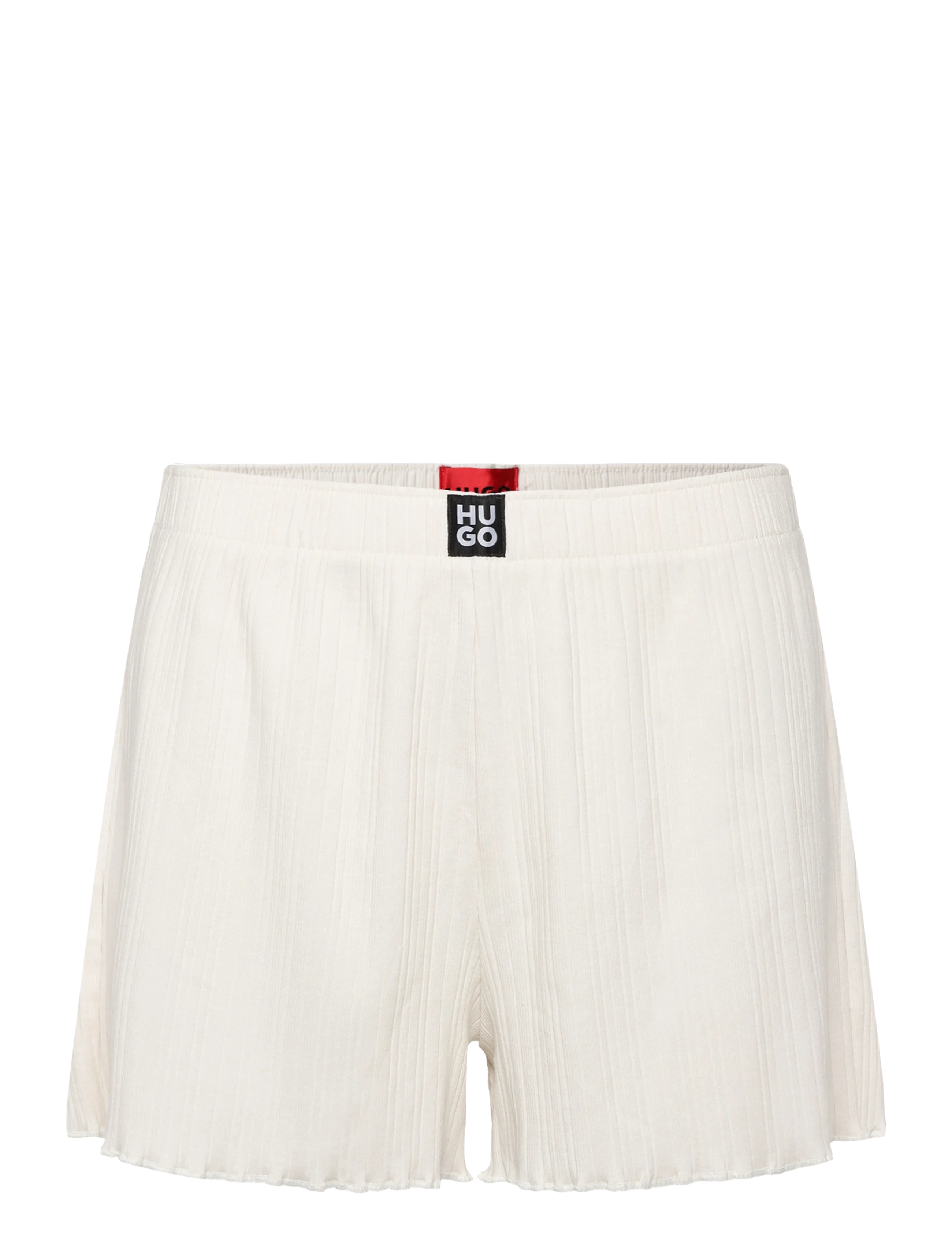 HUGO RIB_SHORTS - Kollektioner - NATURAL / cream
