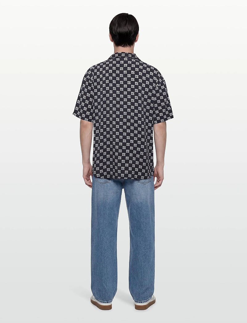 HUGO - BEACH SHIRT RELAXED - kurzarmhemden - navy - 4
