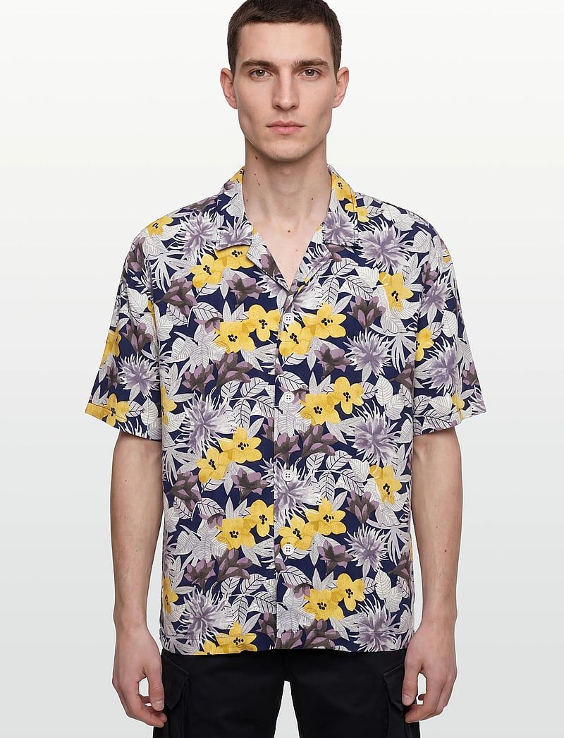 HUGO - BEACH SHIRT RELAXED - kurzarmhemden - open yellow - 3