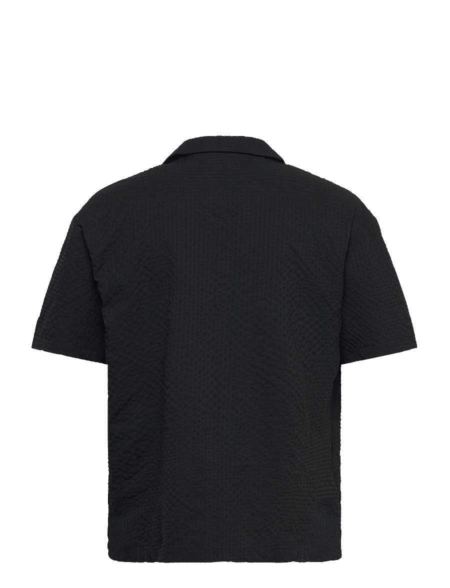 HUGO - CHAFFLE SHIRT - kortærmede skjorter - black - 1