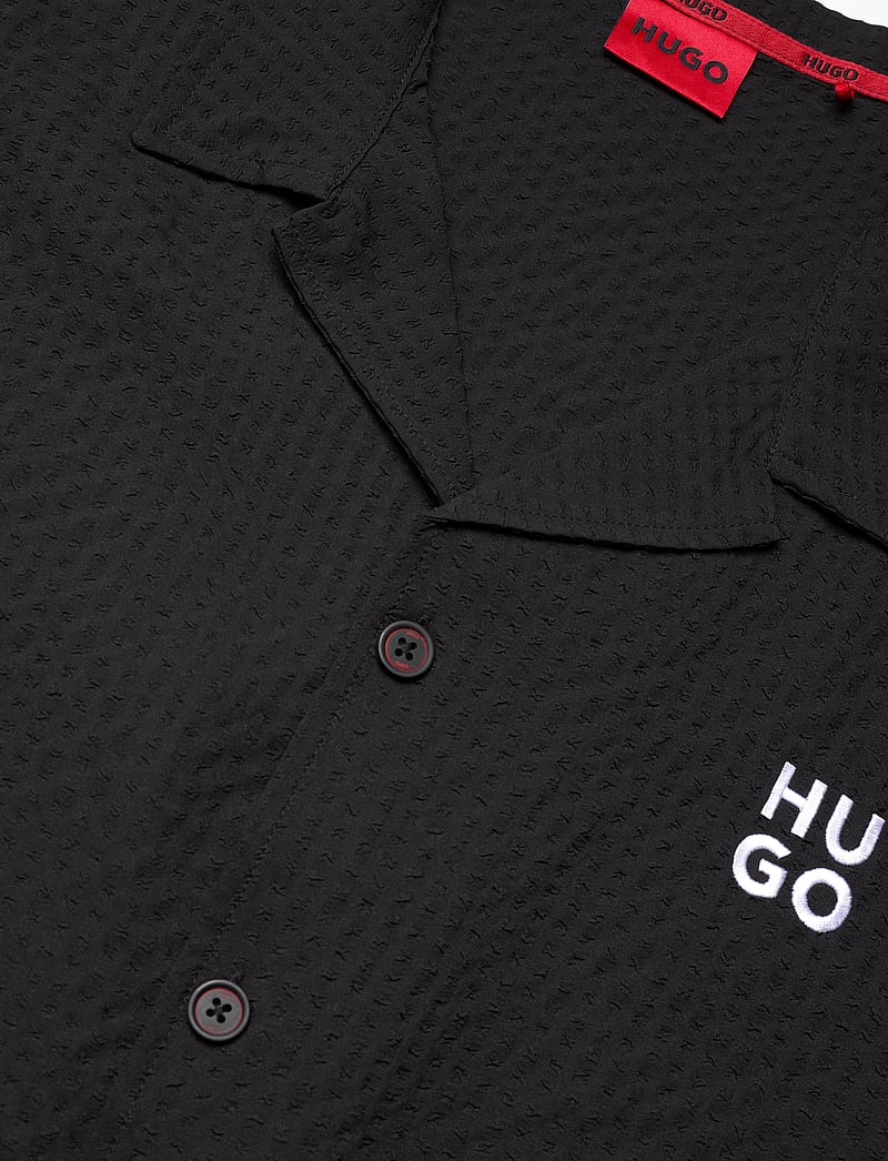 HUGO - CHAFFLE SHIRT - tavalised t-särgid - black - 2