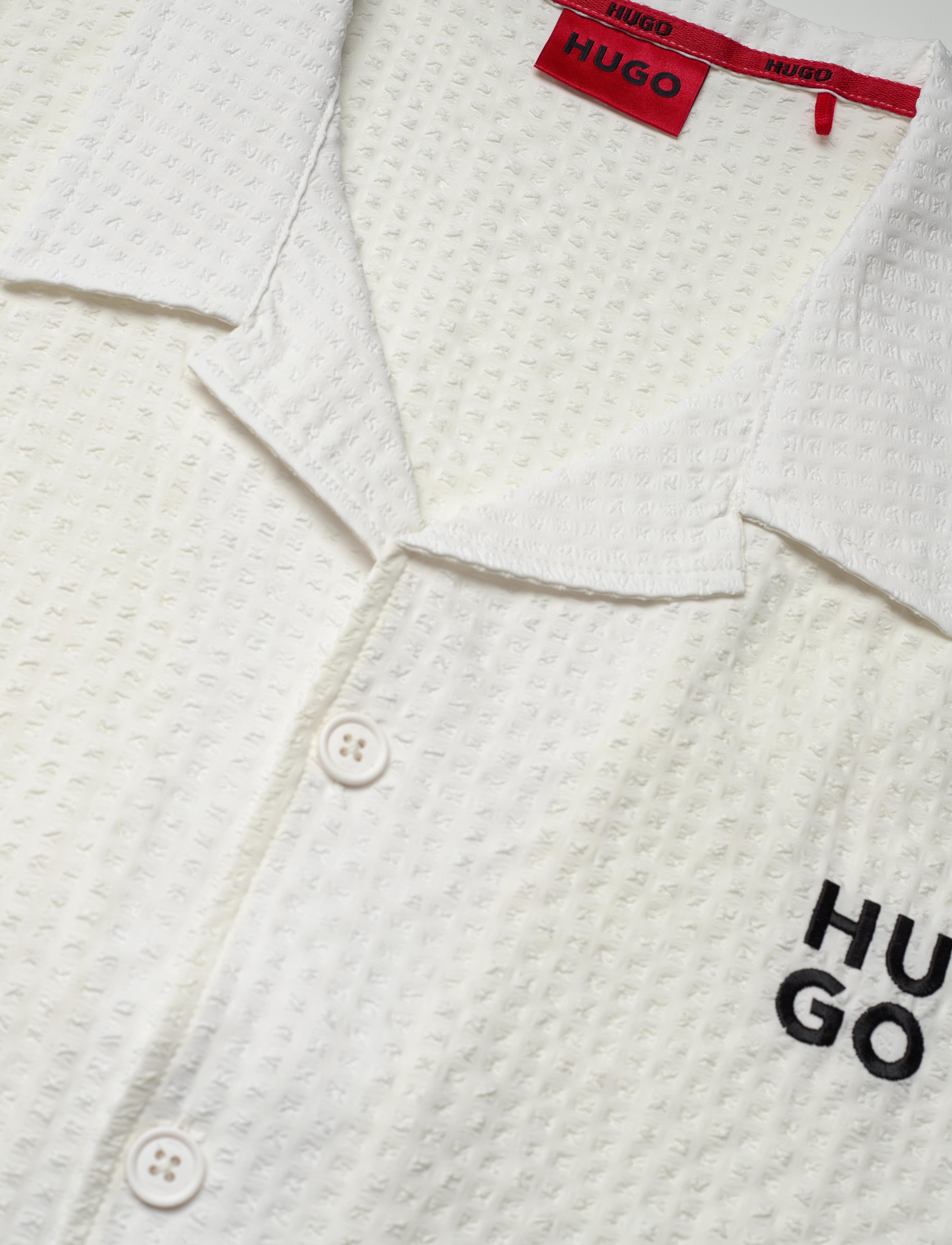 HUGO - CHAFFLE SHIRT - white - 2