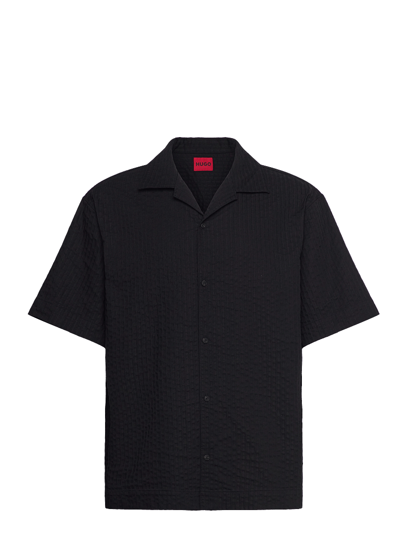 HUGO - Espino - short-sleeved shirts - black - 0