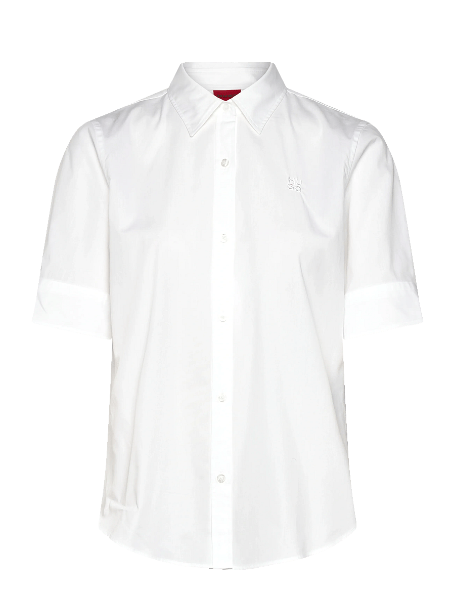 HUGO - The Summer Shirt - kortärmade skjortor - white - 1