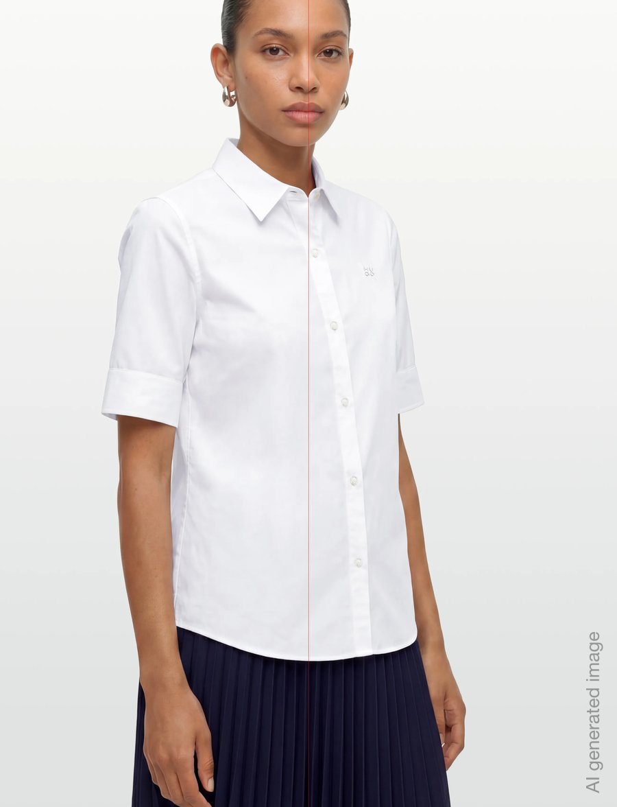 HUGO - The Summer Shirt - kortärmade skjortor - white - 3