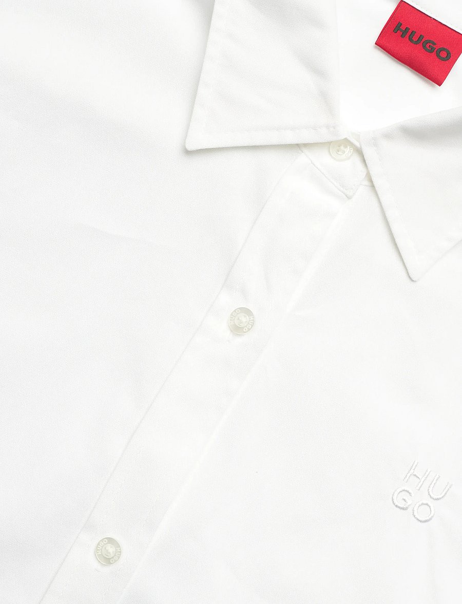 HUGO - The Summer Shirt - kortärmade skjortor - white - 5
