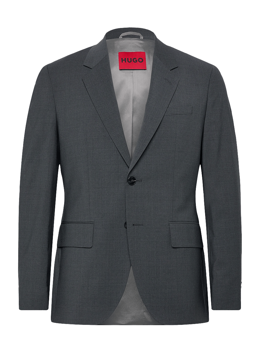HUGO - Karl253X-MH - Ühe rinnatisega pintsakud - dark grey - 0