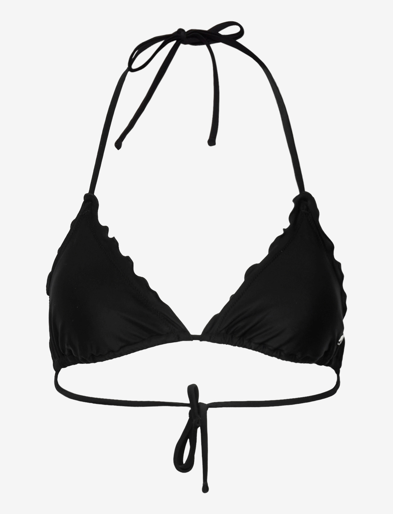 HUGO - RUFFLE TRIANGLE - kolmnurksed bikiinide ülaosad - black - 0