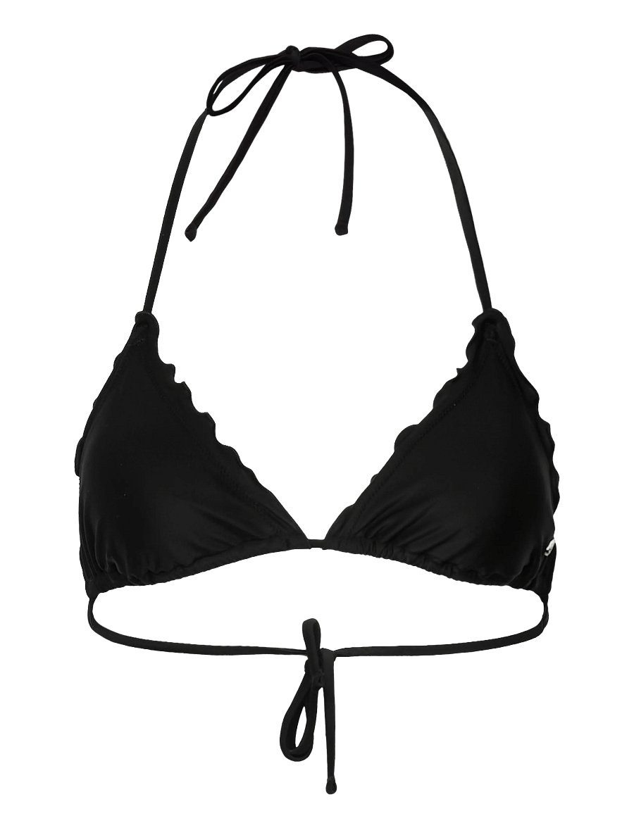HUGO - RUFFLE TRIANGLE - kolmnurksed bikiinide ülaosad - black - 0