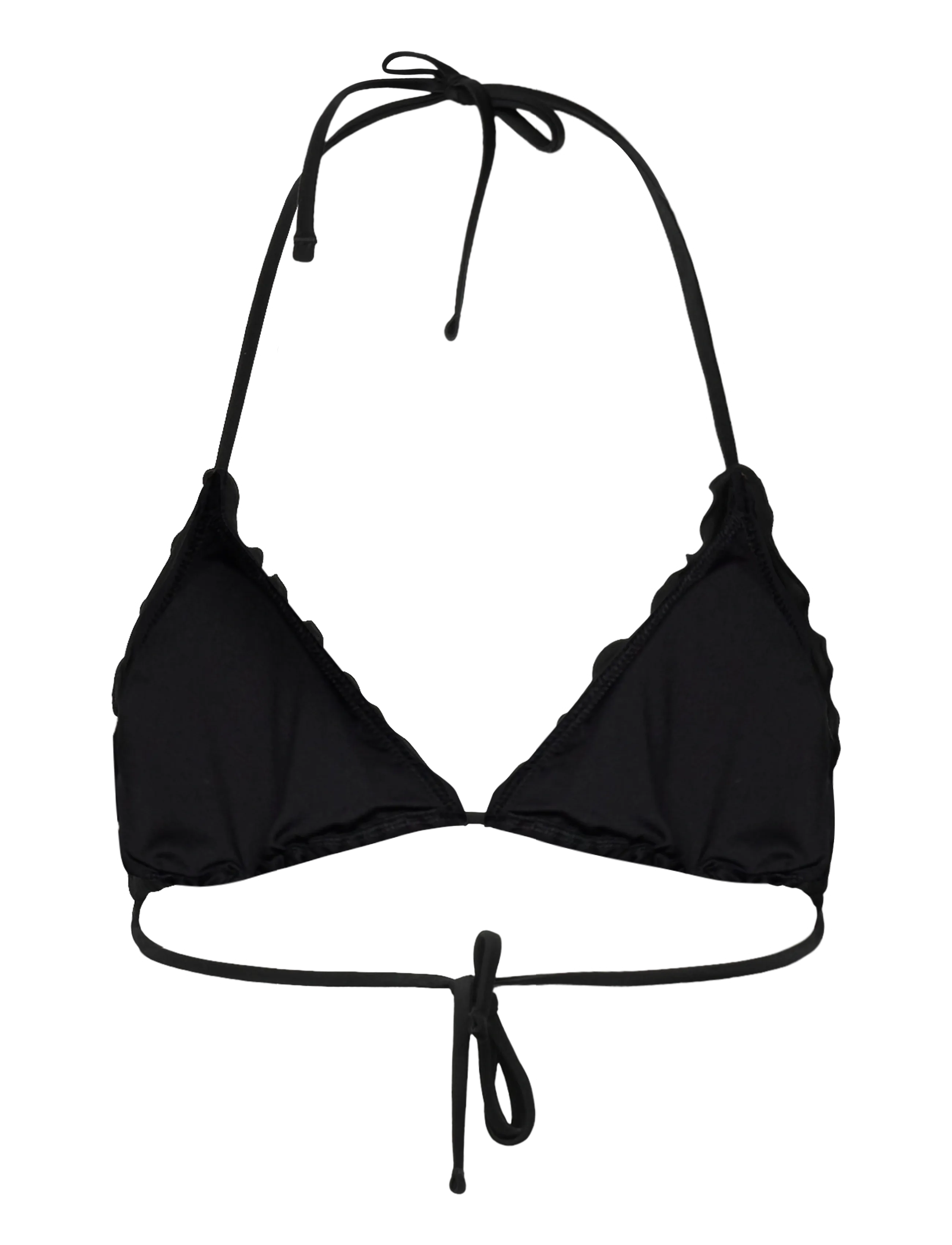 HUGO - RUFFLE TRIANGLE - triangelformad bikinis - black - 1
