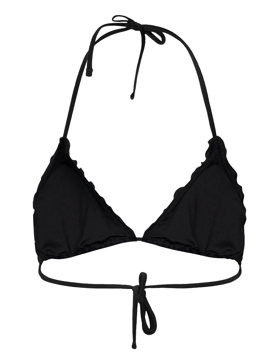 HUGO - RUFFLE TRIANGLE - kolmnurksed bikiinide ülaosad - black - 1