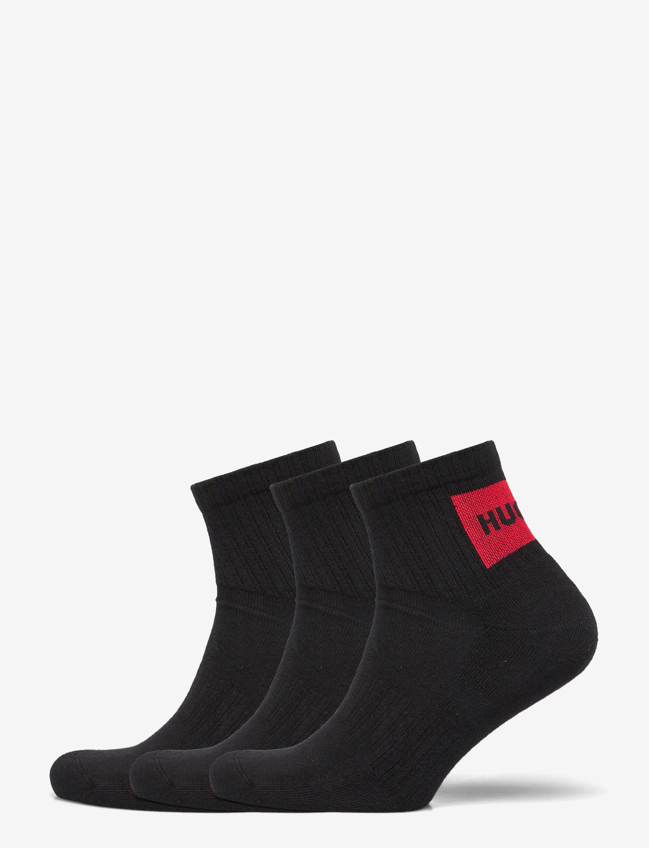 HUGO - 3P SH RIB LABEL CC - multipack strumpor - black - 0