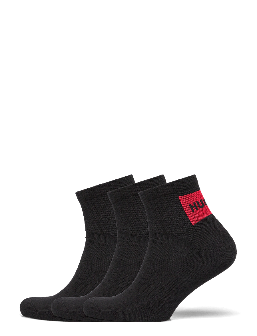 HUGO - 3P SH RIB LABEL CC - multipack strømper - black - 0