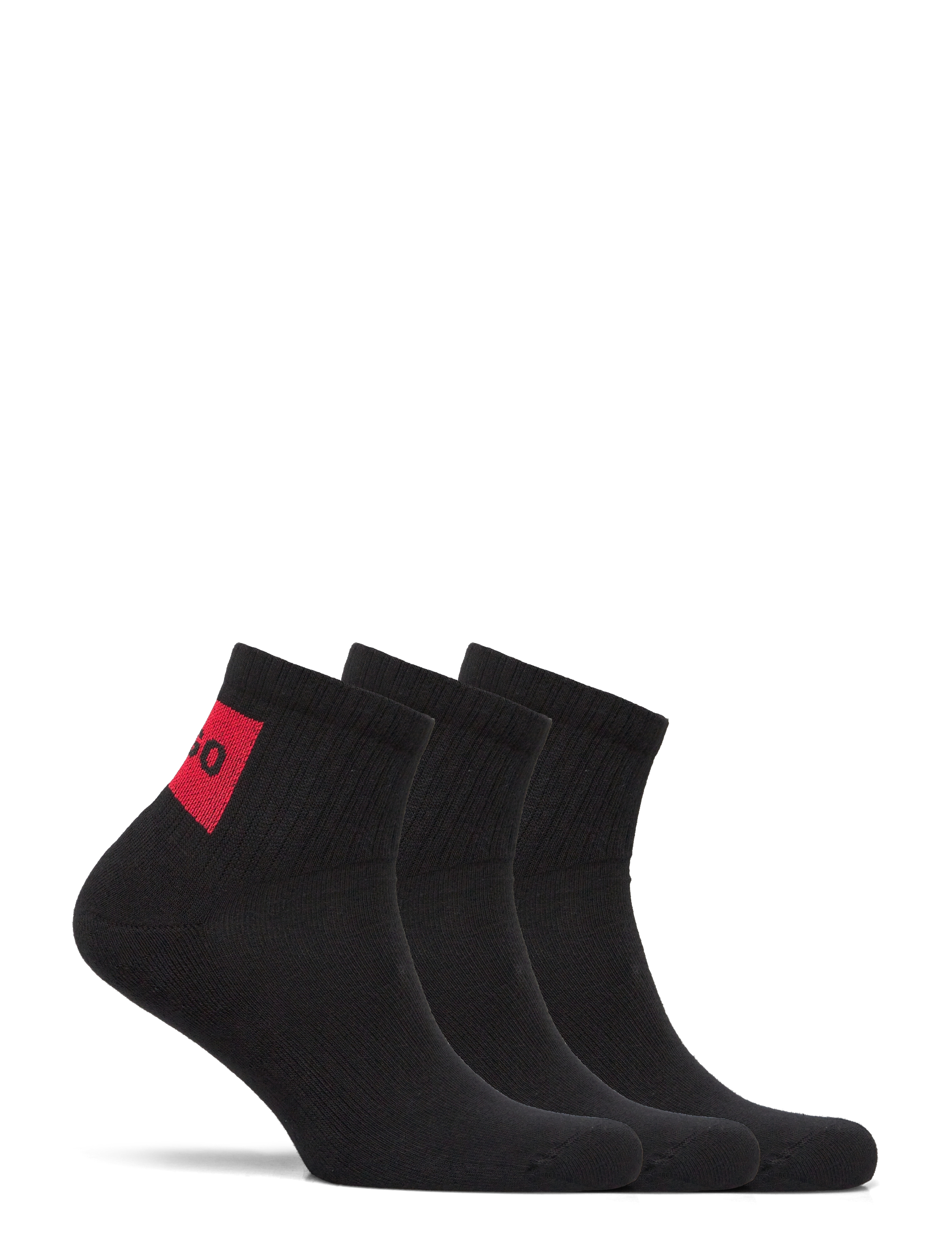 HUGO - 3P SH RIB LABEL CC - sokkide mitmikpakk - black - 1