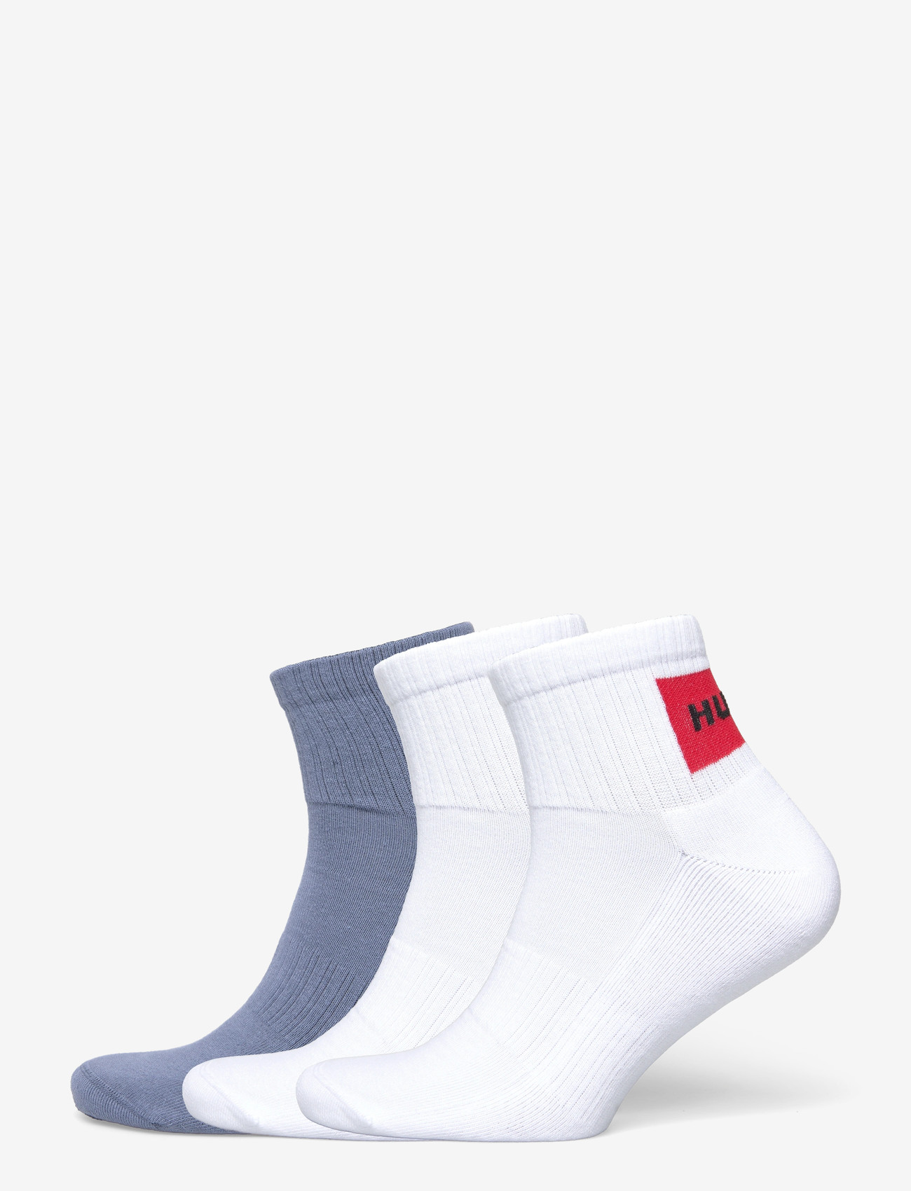 HUGO - 3P SH RIB LABEL CC - sokkide mitmikpakk - open blue - 0