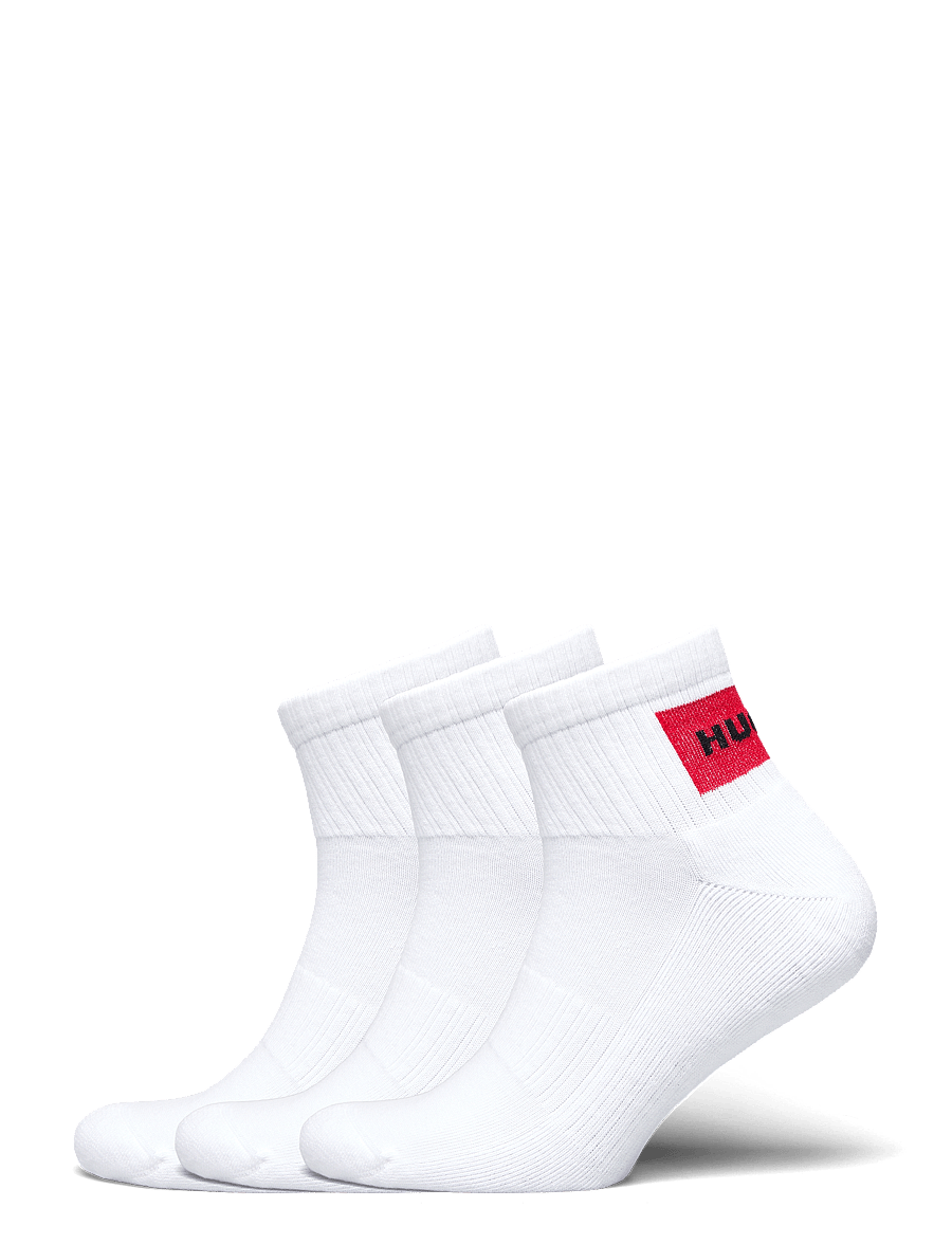 HUGO - 3P SH RIB LABEL CC - socken im multipack - white - 0