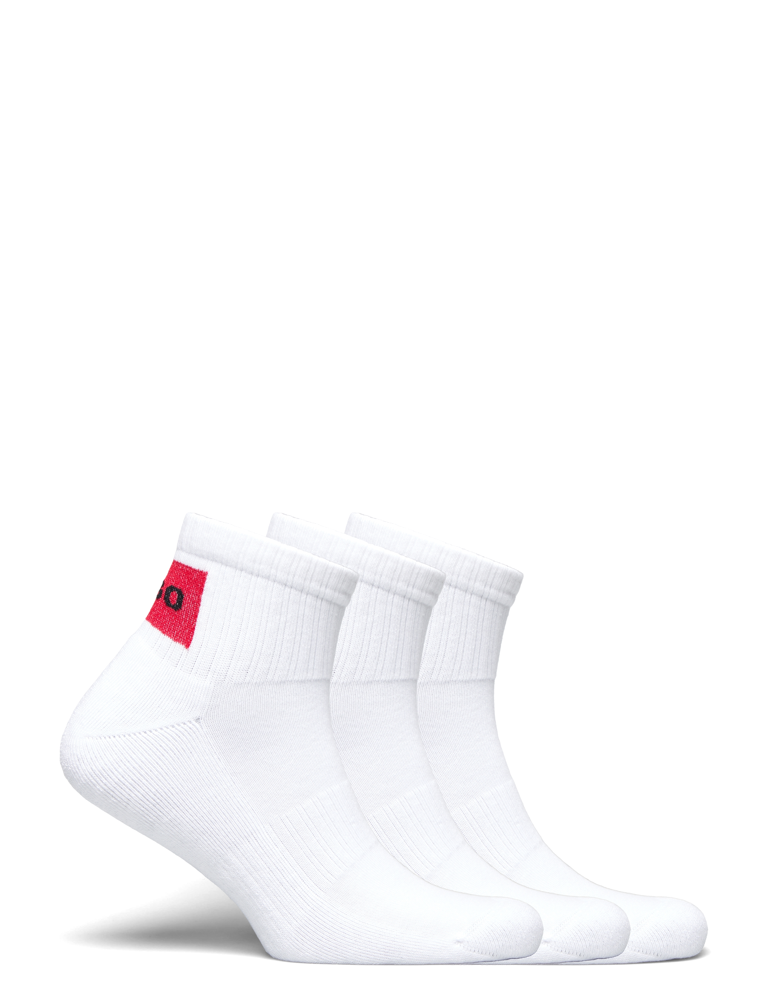 HUGO - 3P SH RIB LABEL CC - multipack socks - white - 1