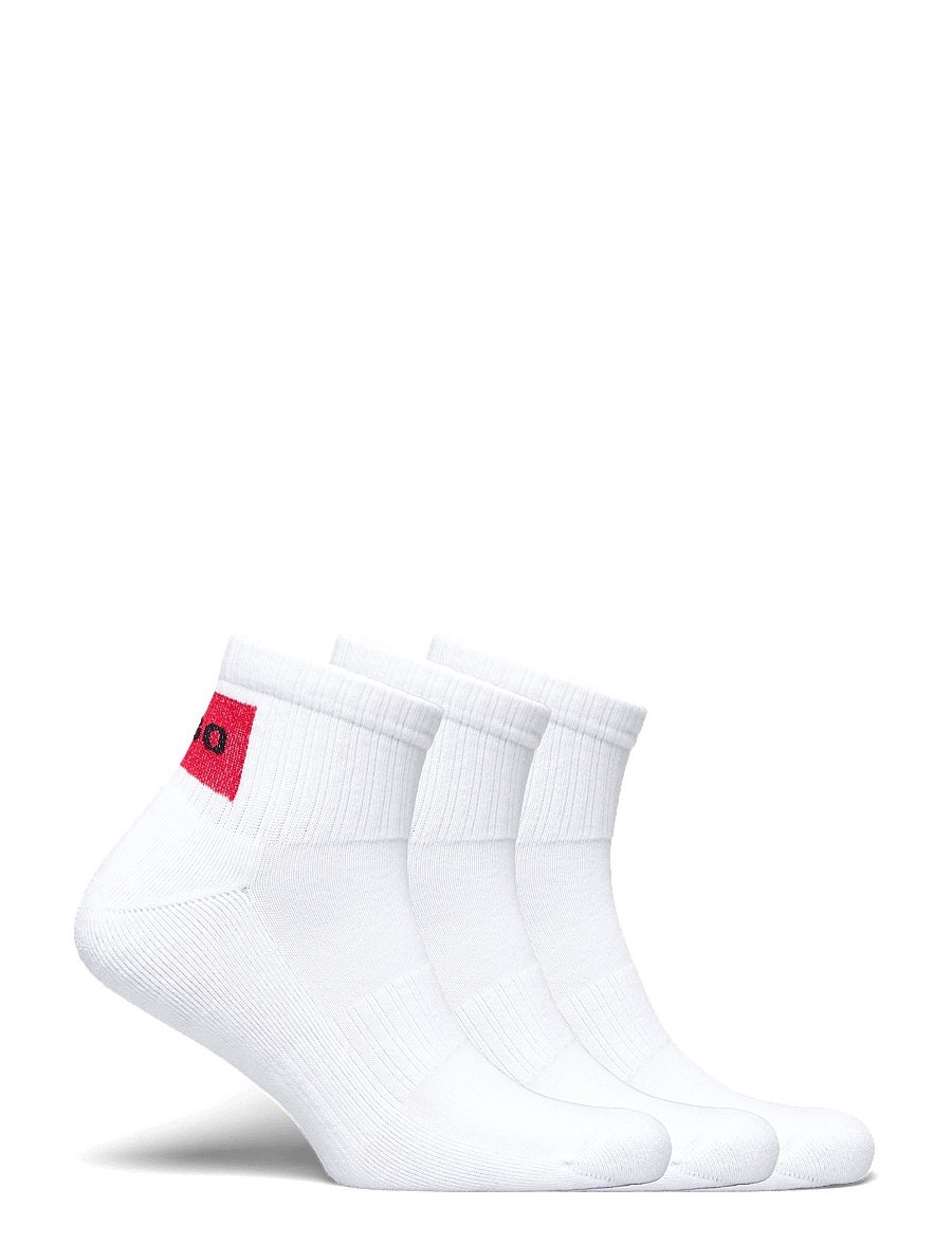 HUGO - 3P SH RIB LABEL CC - socken im multipack - white - 1