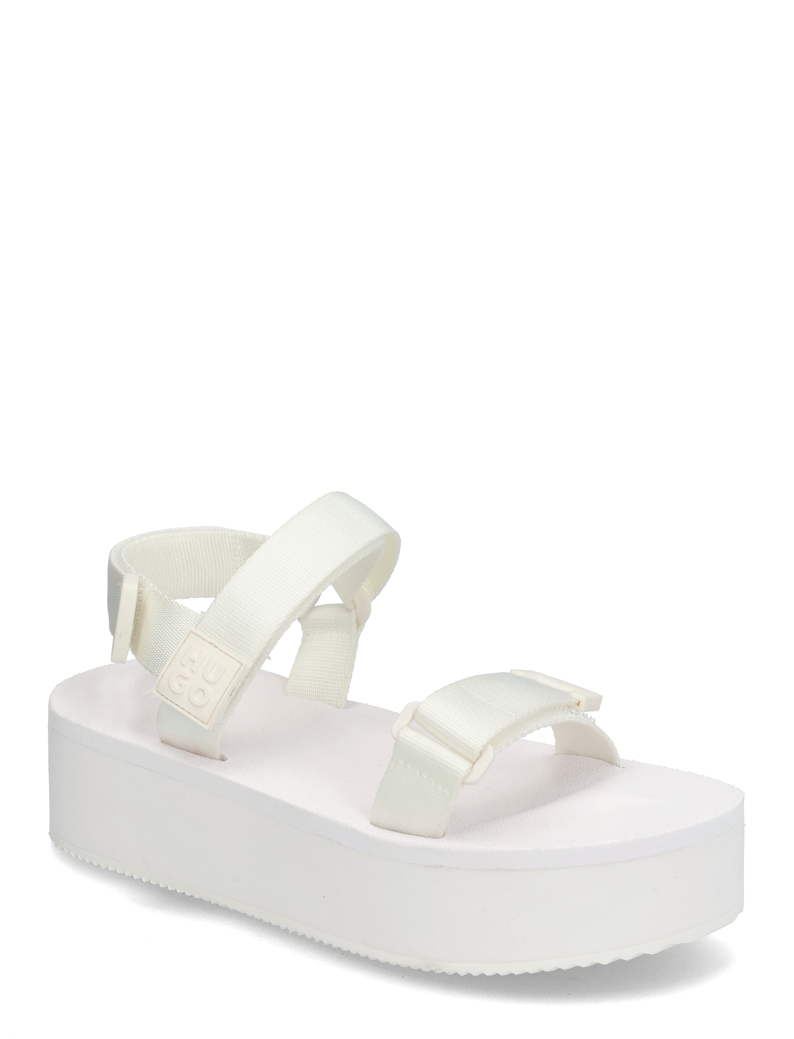 HUGO Zaralyn_Sandalplt_Wb, 36, Sandals, Creme - Platform Frauen
