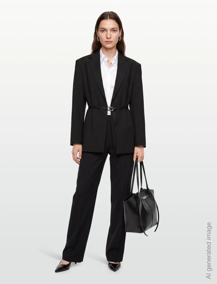 HUGO - Antera - belted blazers - black - 0