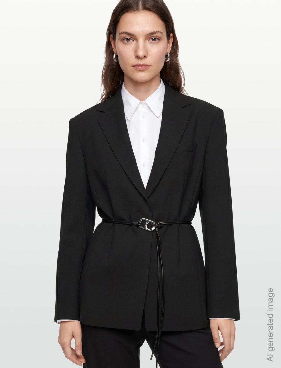 HUGO - Antera - belted blazers - black - 3