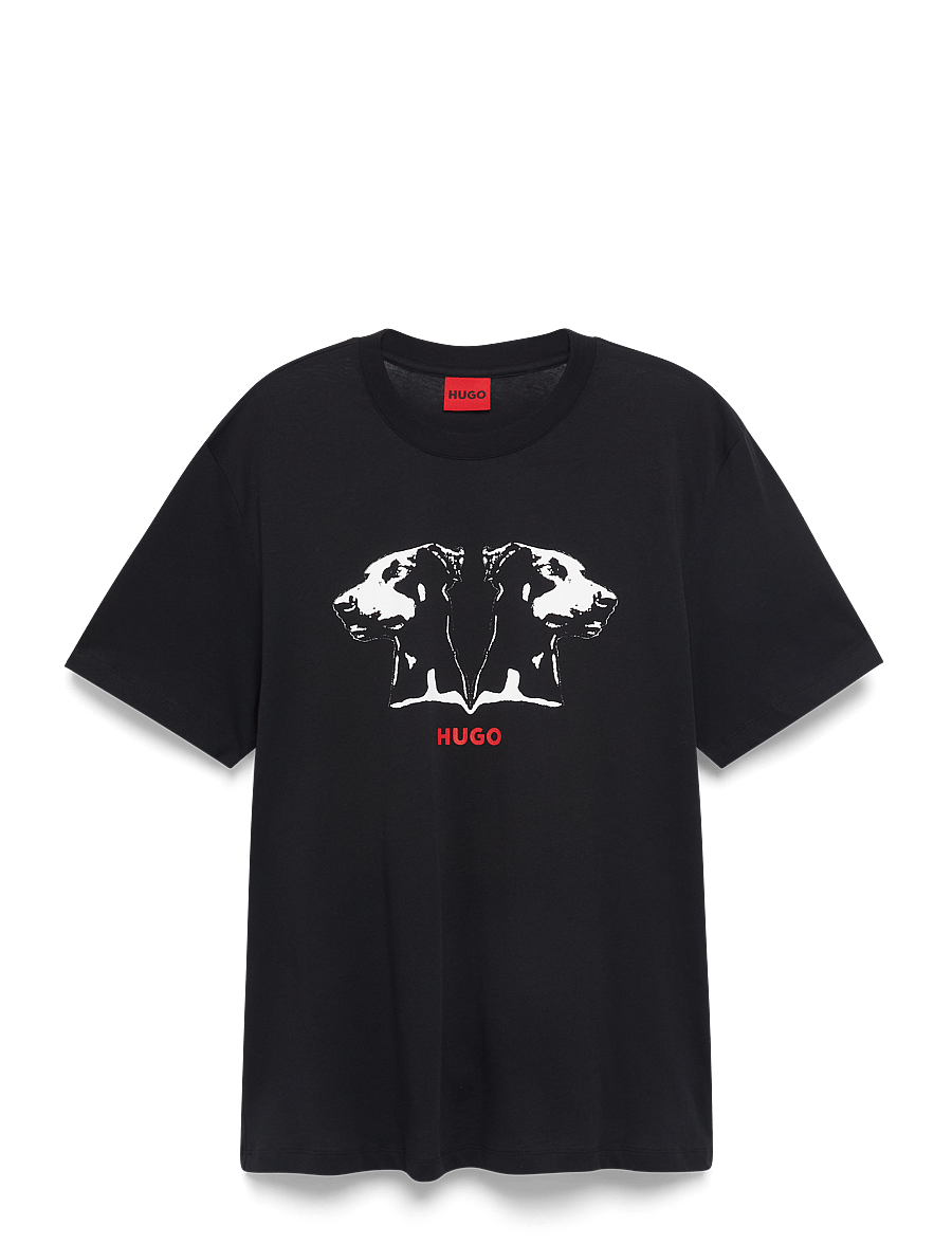 HUGO - Dobero - short-sleeved t-shirts - black - 2