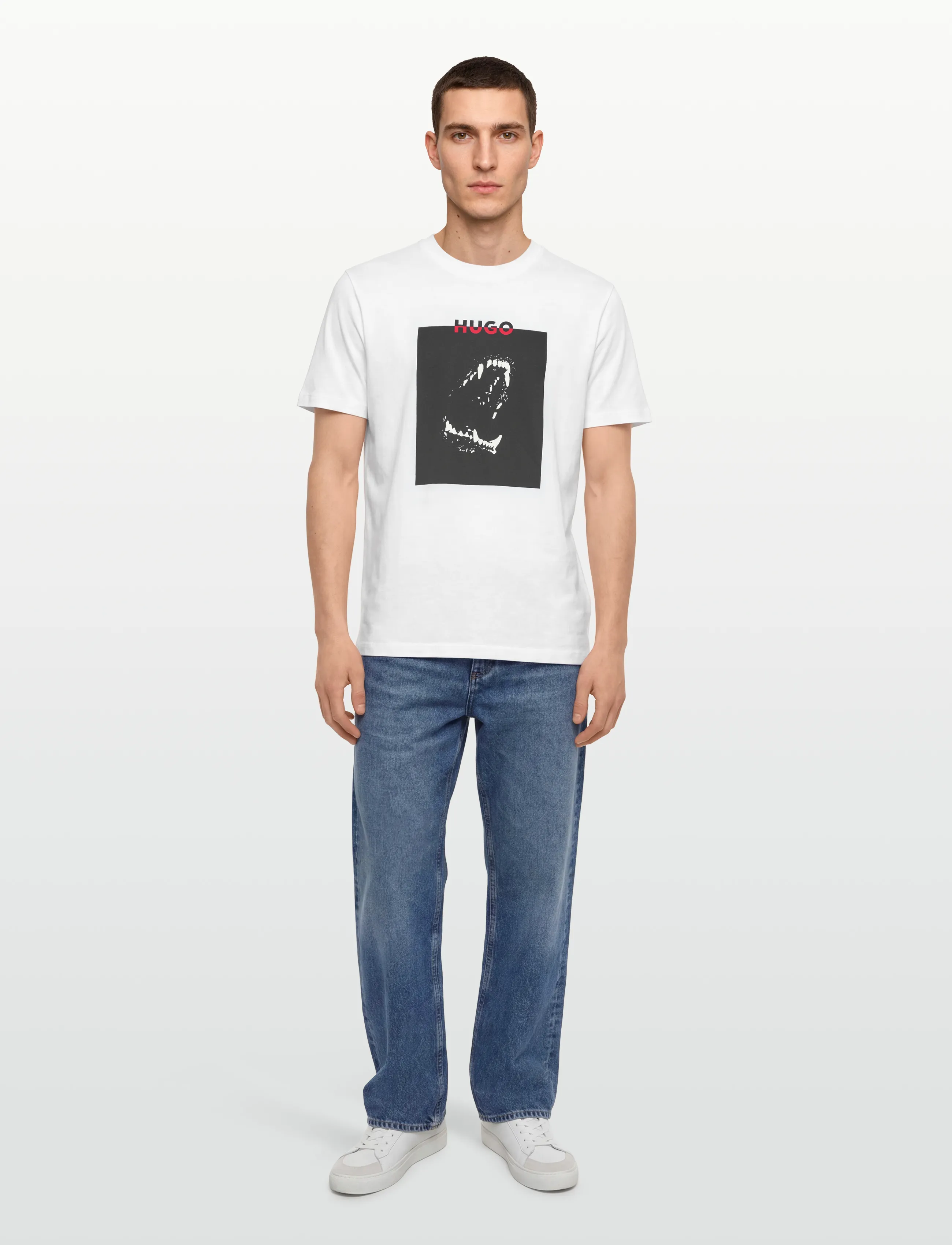 HUGO - Dobero - short-sleeved t-shirts - white - 0