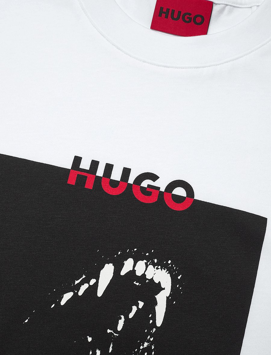 HUGO - Dobero - kortærmede t-shirts - white - 5