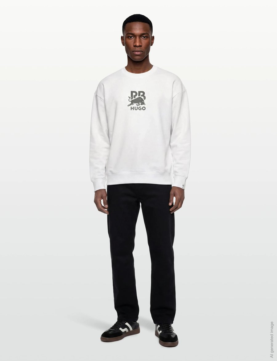 HUGO - Dahrain_RB - sweatshirts - white - 0