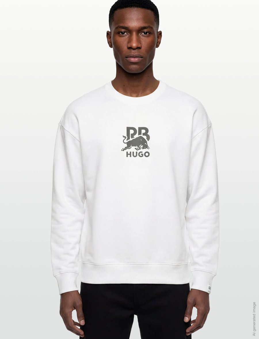 HUGO - Dahrain_RB - sweatshirts - white - 3