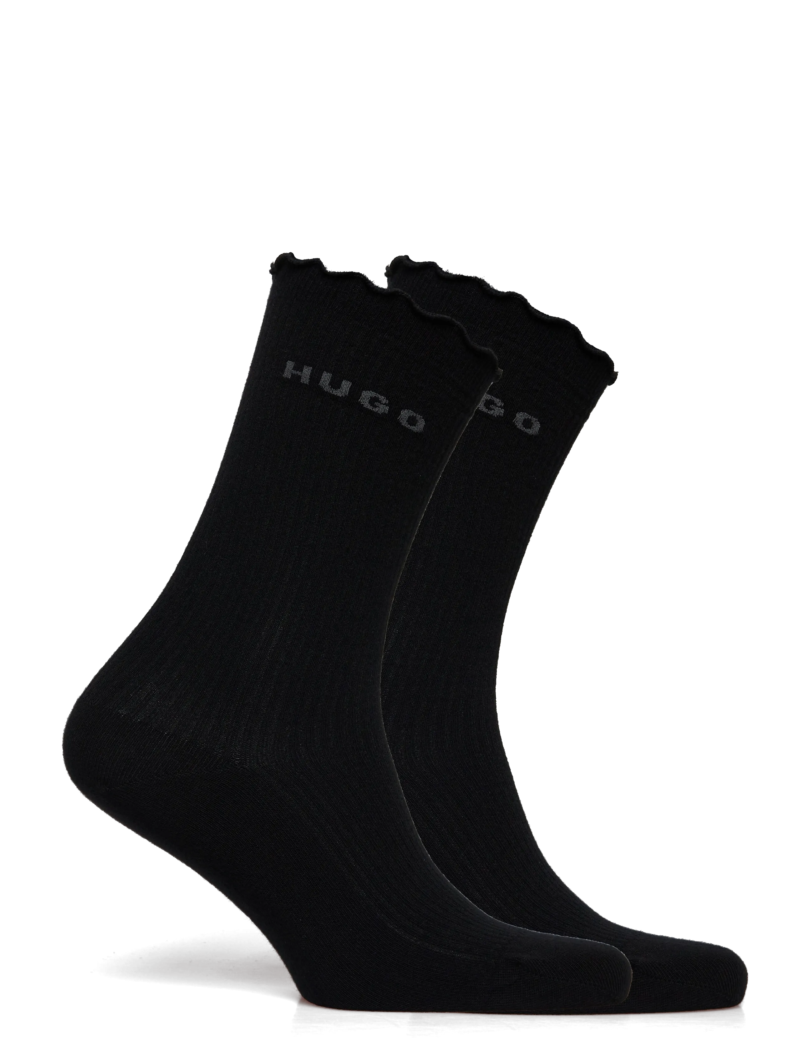 HUGO - 2P RS LETTUCE CC W - crew-socken - black - 1