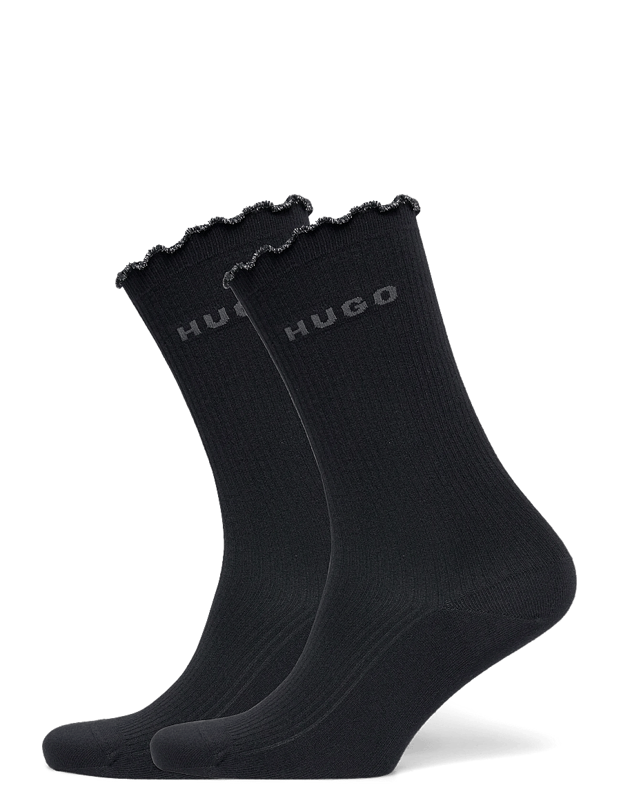 HUGO - 2P RS LETTUCE CC W - vanliga strumpor - black - 0