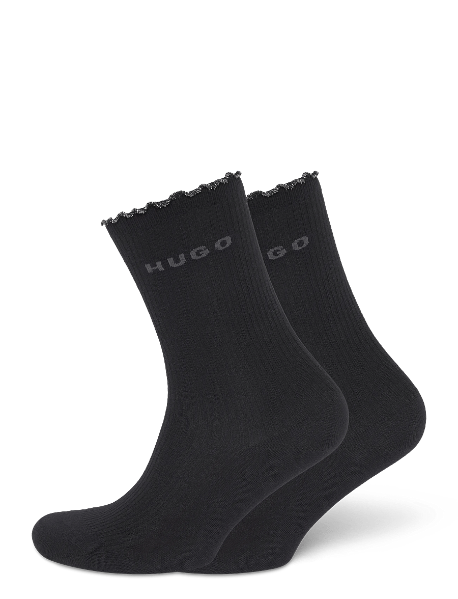 HUGO - 2P RS LETTUCE CC W - klassikalised sokid - black - 0
