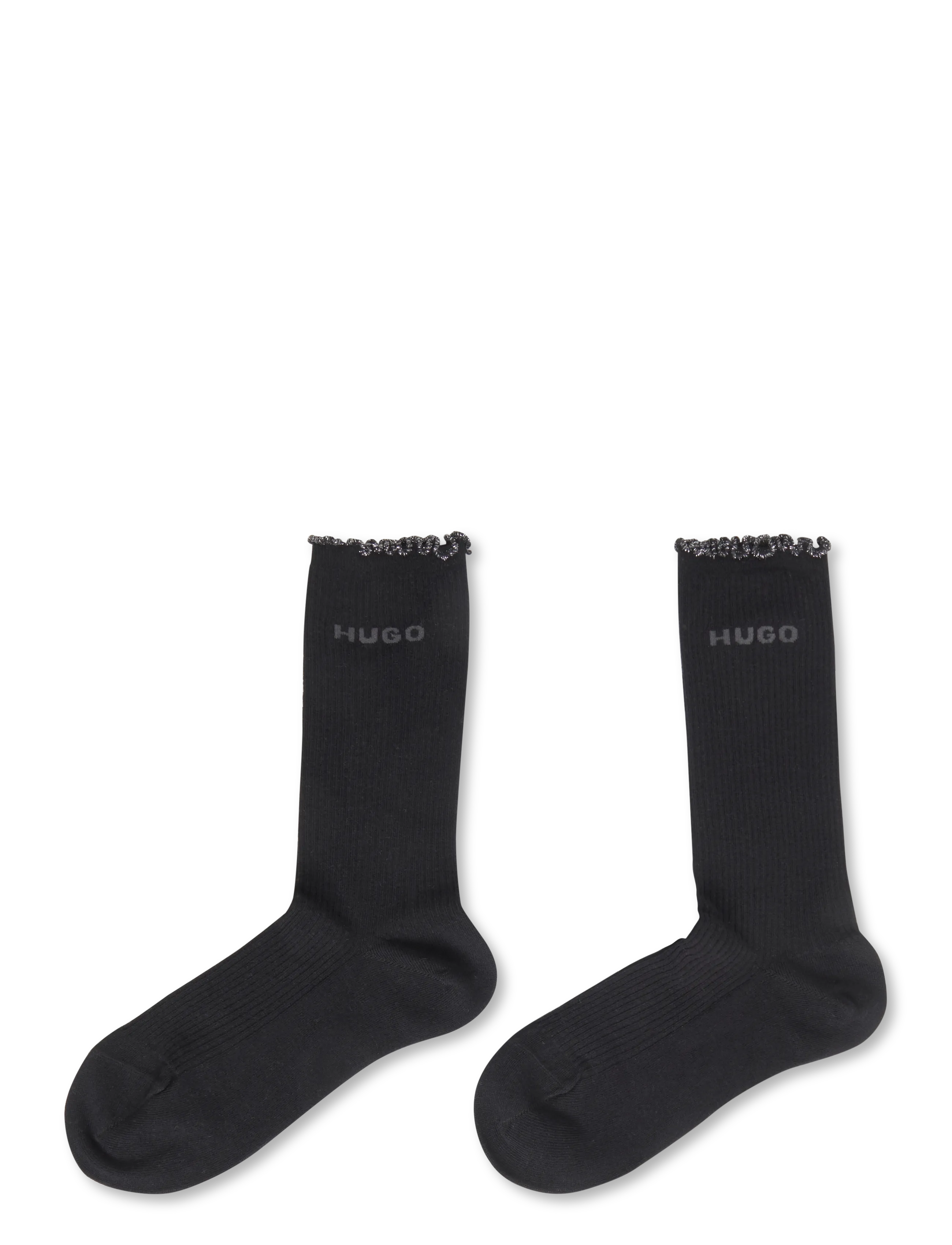 HUGO - 2P RS LETTUCE CC W - klassikalised sokid - black - 1