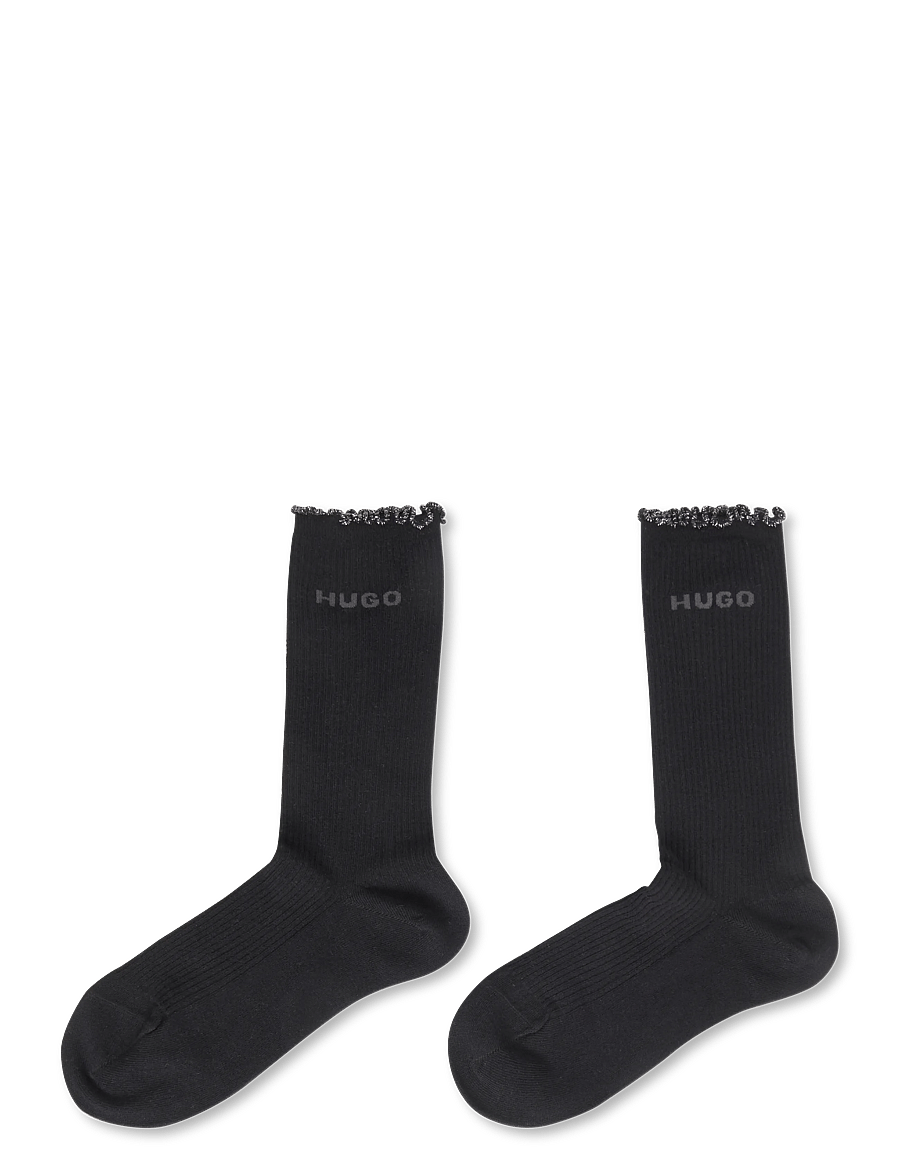 HUGO - 2P RS LETTUCE CC W - klassikalised sokid - black - 1