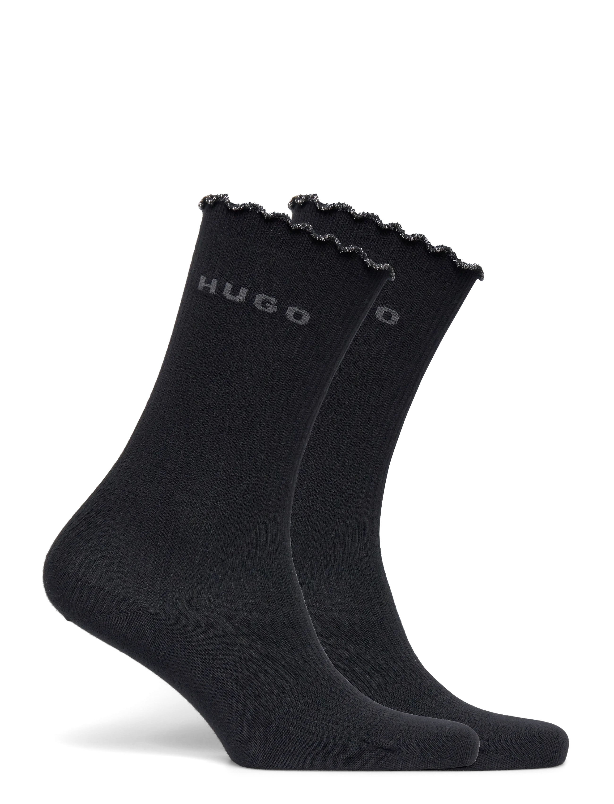HUGO - 2P RS LETTUCE CC W - vanliga strumpor - black - 1