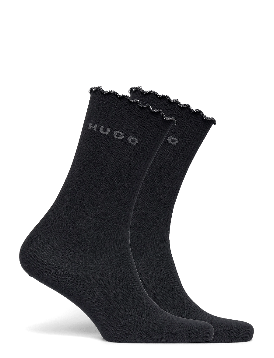 HUGO - 2P RS LETTUCE CC W - vanliga strumpor - black - 1