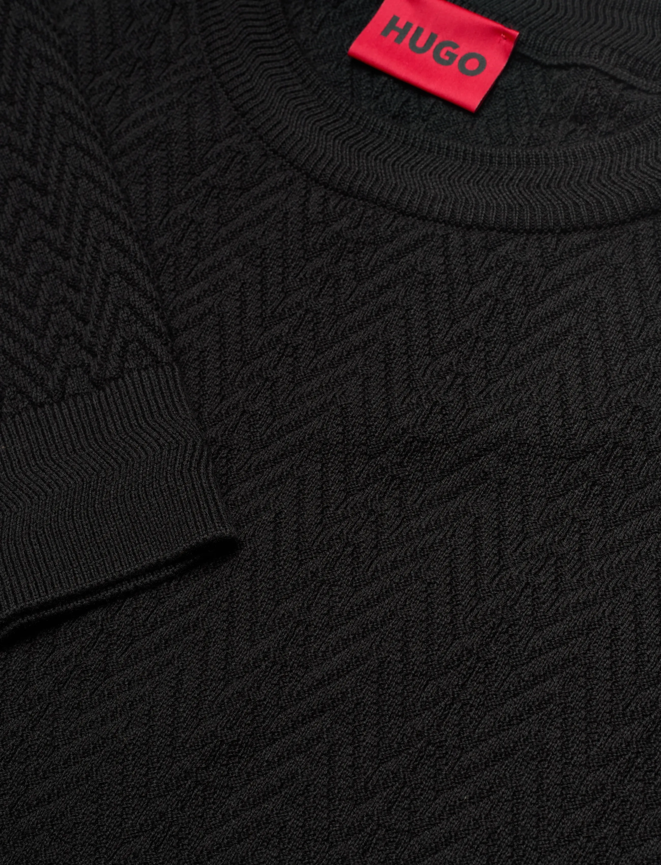 HUGO - Simo - basic-strickmode - black - 2
