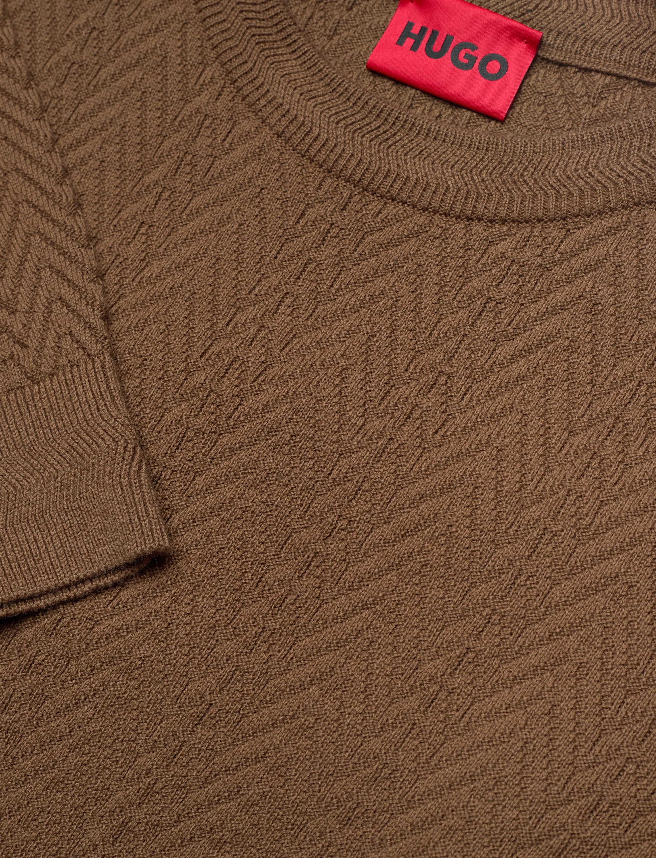 HUGO - Simo - stickade basplagg - medium brown - 2