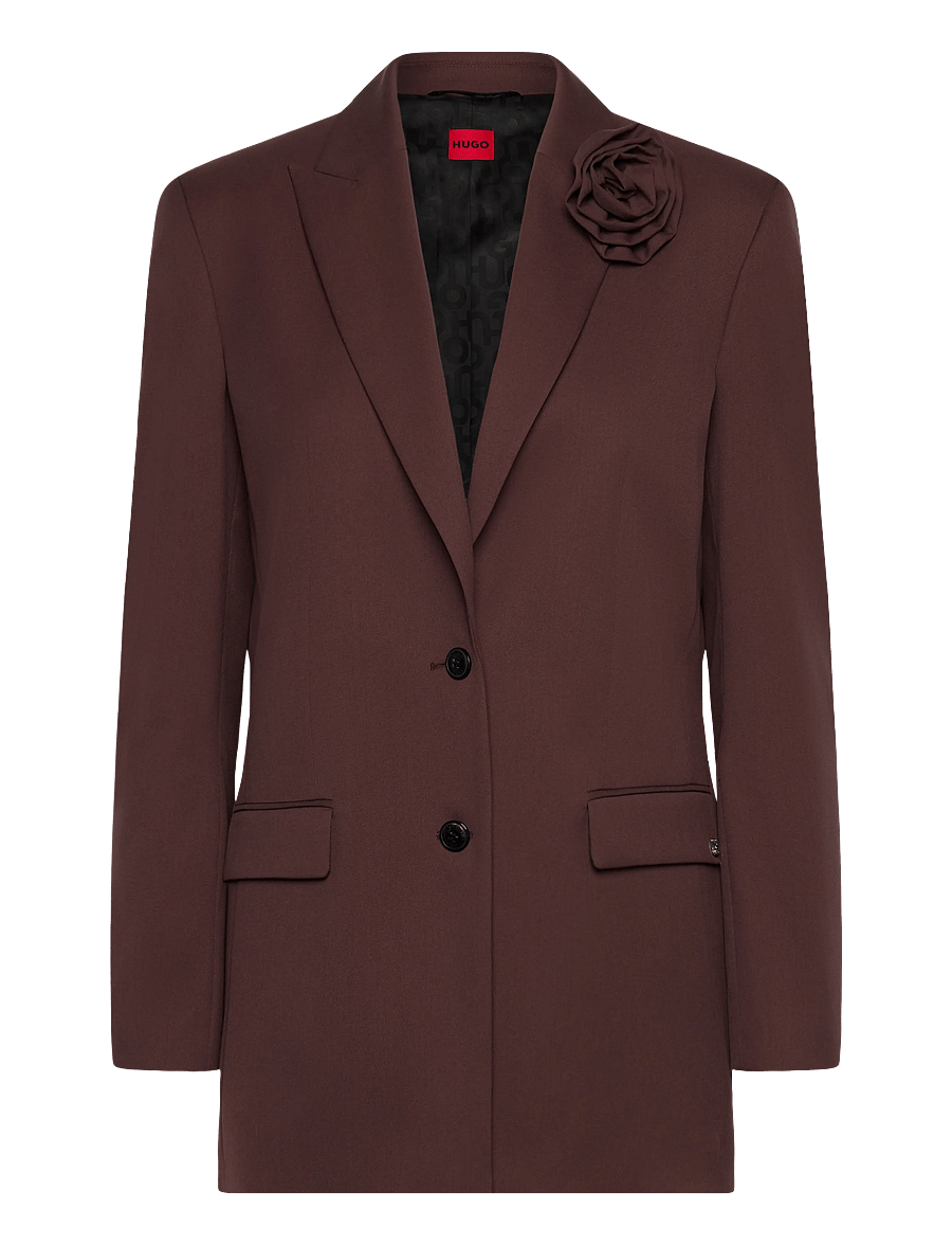 HUGO - Arosea - einreihige blazer - dark brown - 0