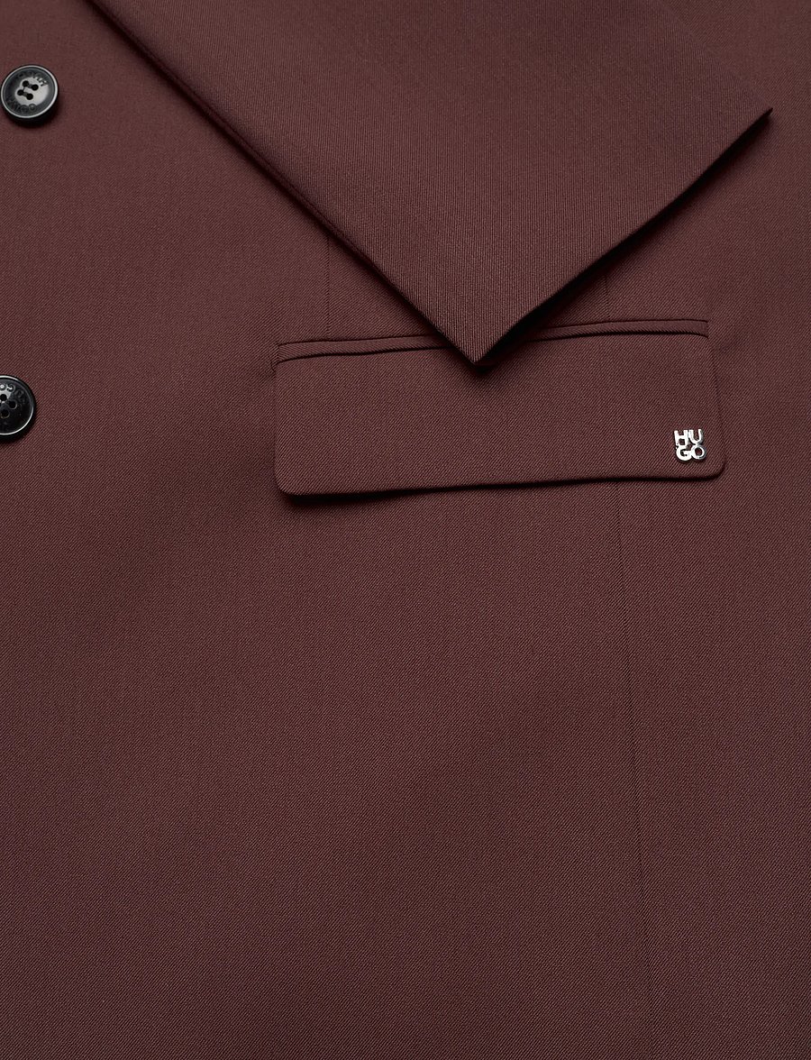 HUGO - Arosea - einreihige blazer - dark brown - 3