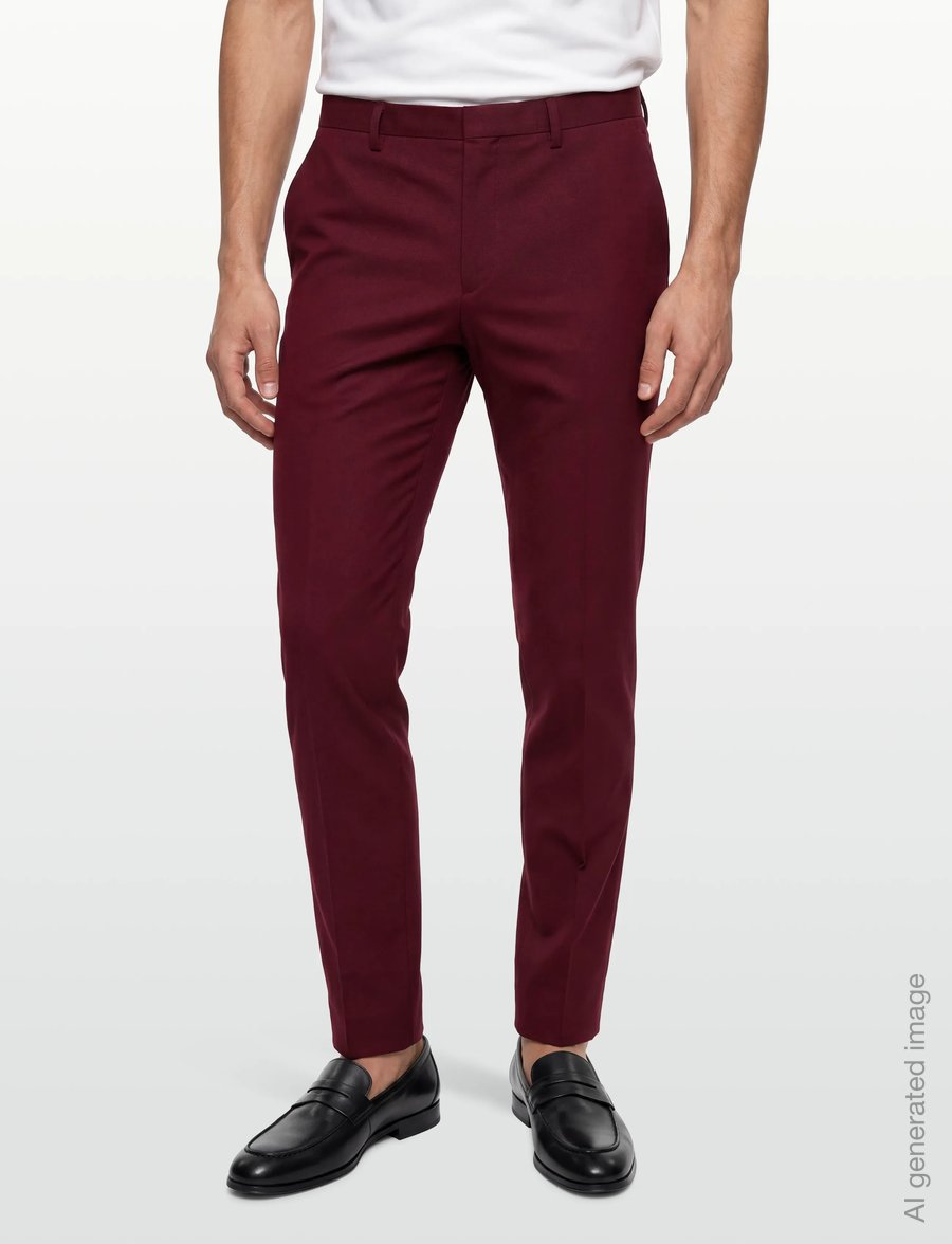 HUGO - Hesten253X - kostymbyxor - dark red - 3