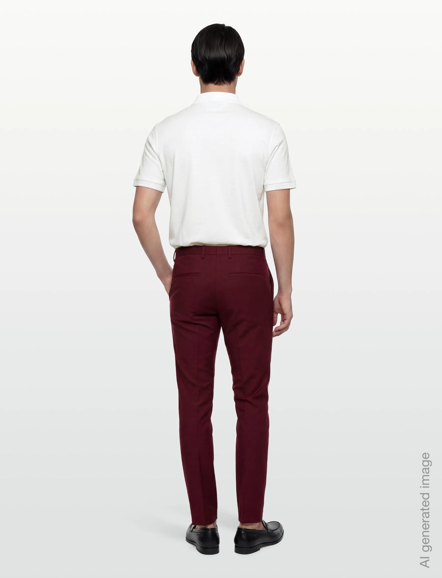 HUGO - Hesten253X - kostymbyxor - dark red - 4
