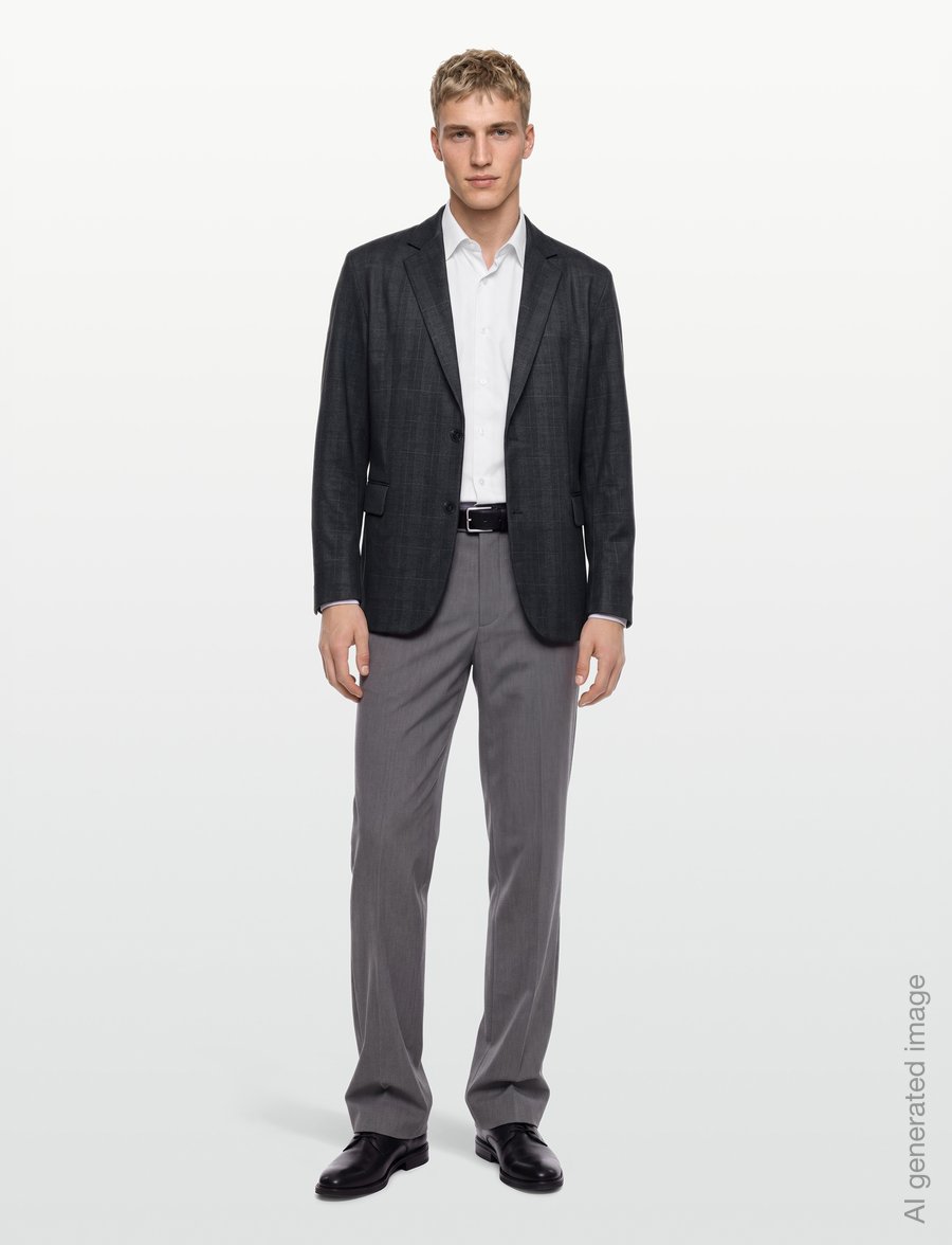 HUGO - Anton253F1X-H - vienaeiliai švarkai - dark grey - 0