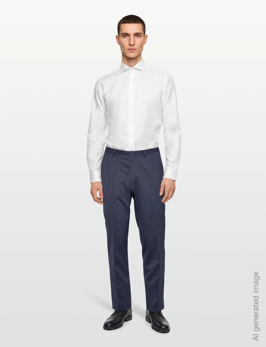 HUGO - Hesten253X - casual byxor - medium blue - 0